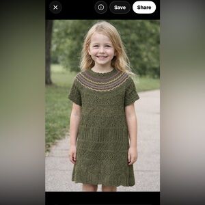 Ralph Lauren Olive Green 100% Wool Kids Dress Size 4T